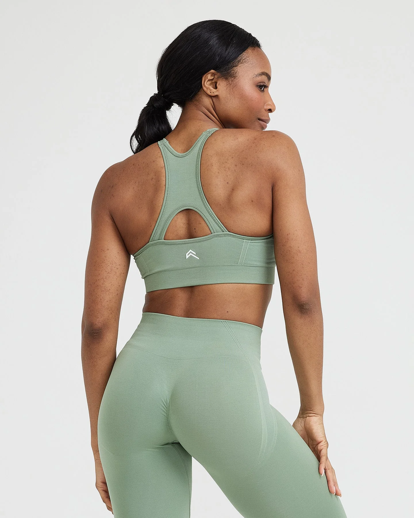 EffortlessLift™ Seamless High Neck Bralette | Sage - Image 4
