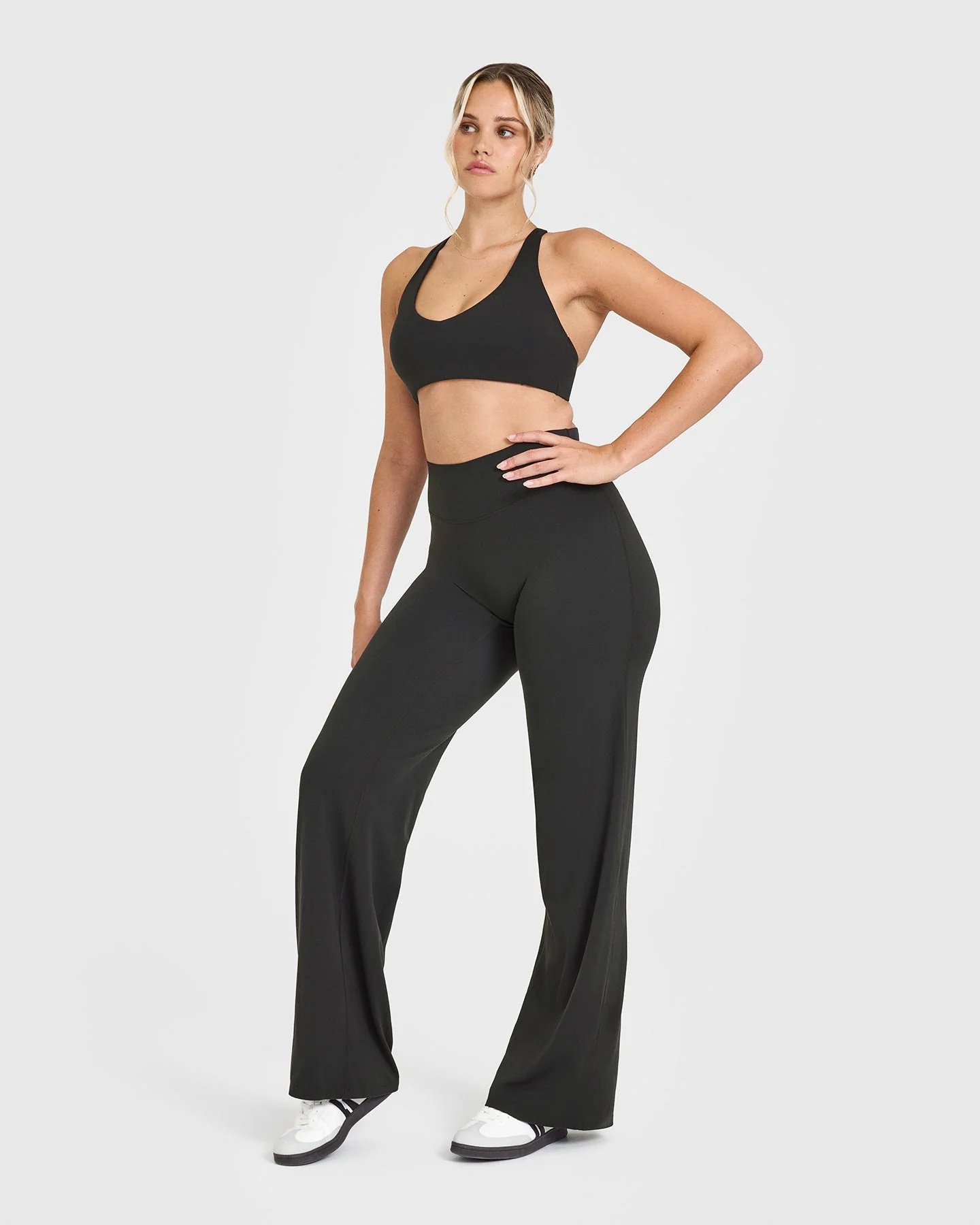 SoftMotion™ Bralette with White Logo | Soft Black - Image 3