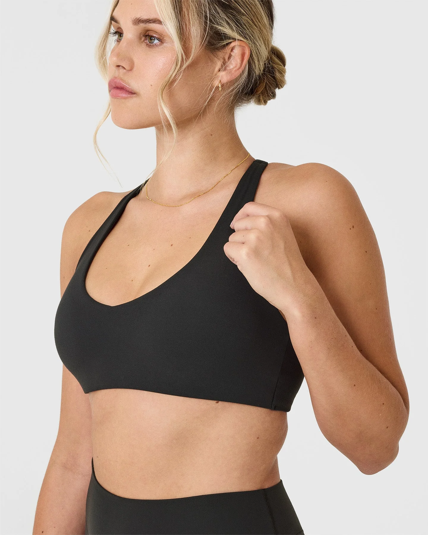 SoftMotion™ Bralette with White Logo | Soft Black - Image 4