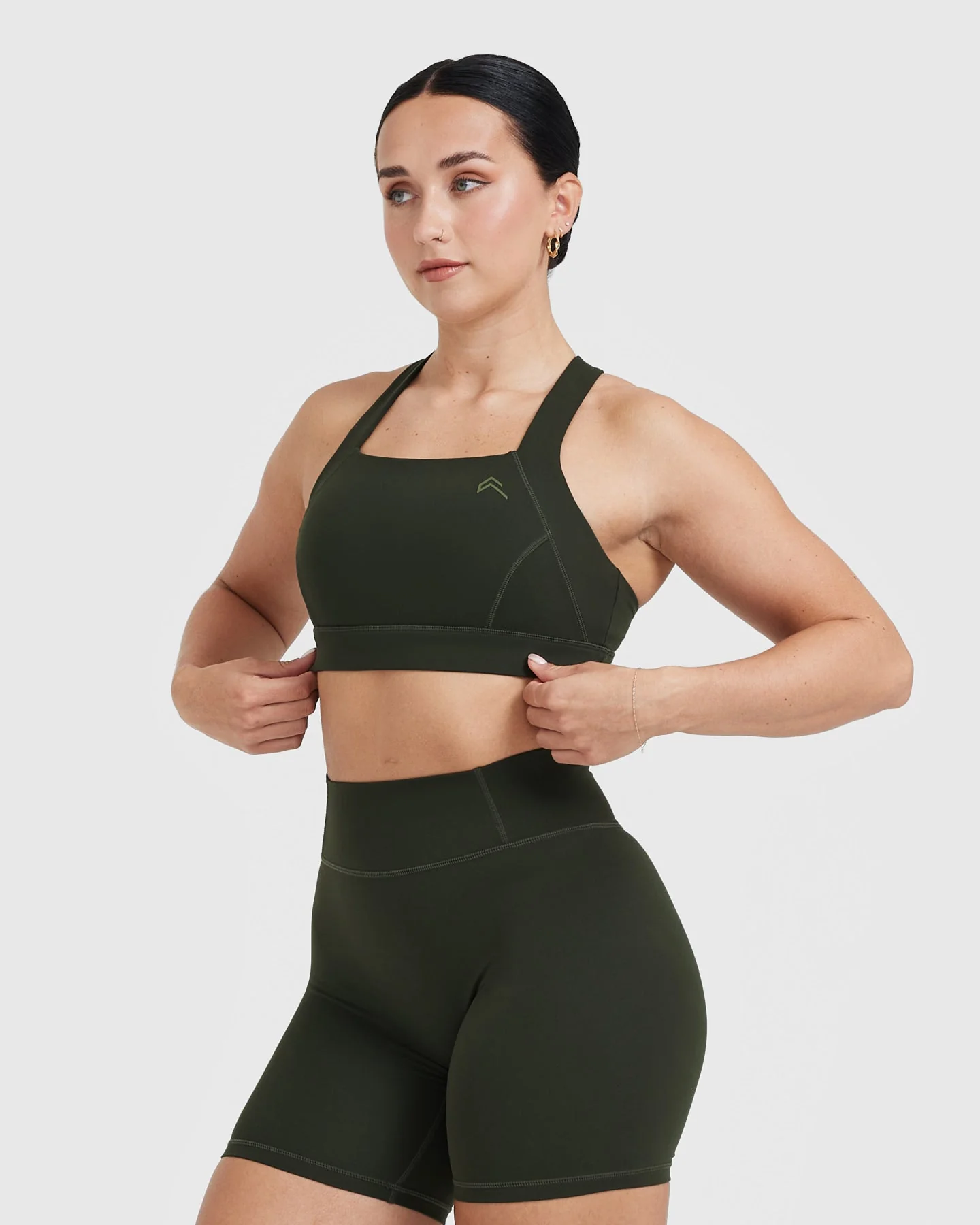 Timeless Wide Strap Sports Bra | Khaki - Image 3