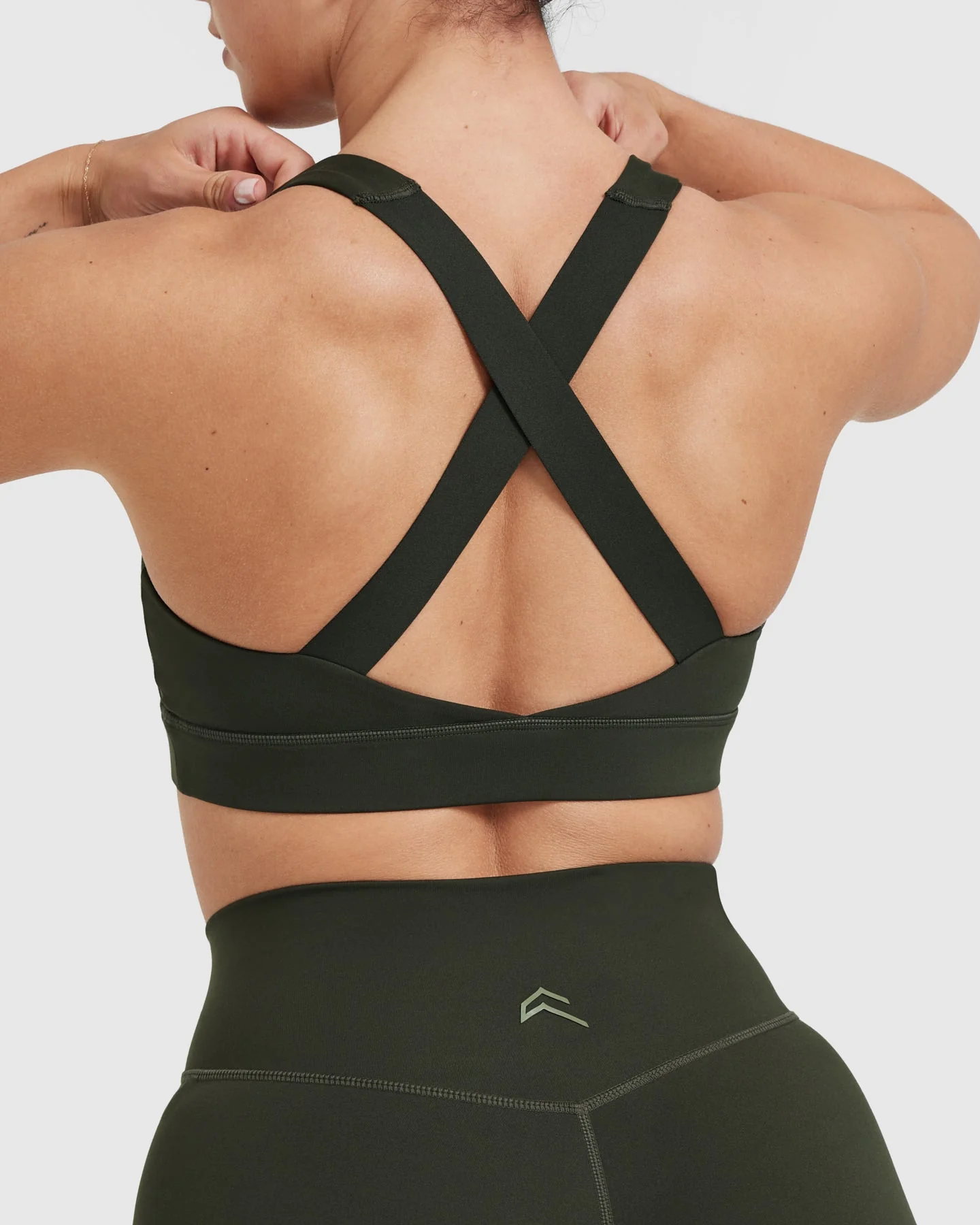 Timeless Wide Strap Sports Bra | Khaki - Image 5